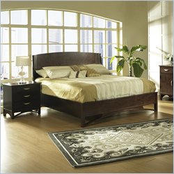Somerton Cirque Wood Panel Bed 3 Piece Bedroom Set in Merlot