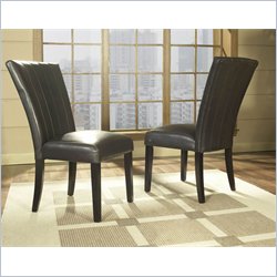 Somerton Brown Bicast Leather Wide Back Side Chair