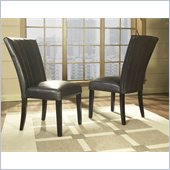 Somerton Brown Bicast Leather Wide Back Side Chair