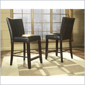 Somerton Brown Bicast Leather Wide Back Bar Stool