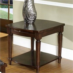 Somerton Morgan Rectangular End Table in Deep Brown