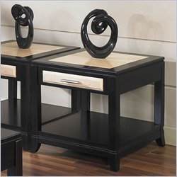 Somerton Insignia End Table in Maple and Merlot Finish