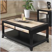 Somerton Insignia Cocktail Table in Maple and Merlot Finish
