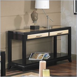 Somerton Insignia Sofa Table in Maple and Merlot Finish