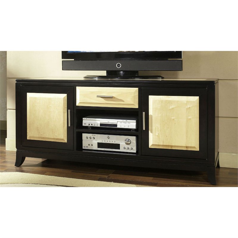 Somerton Insignia TV Console in Maple and Merlot Finish