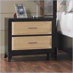 Somerton Insignia Nightstand in Maple and Merlot Finish