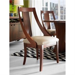 Somerton Manhattan Slipper Side Chair in Brown Walnut