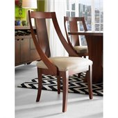 Somerton Manhattan Slipper Side Chair in Brown Walnut
