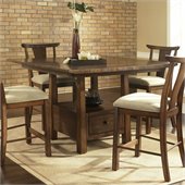Somerton Dakota Counter Height Table in Rich Brown