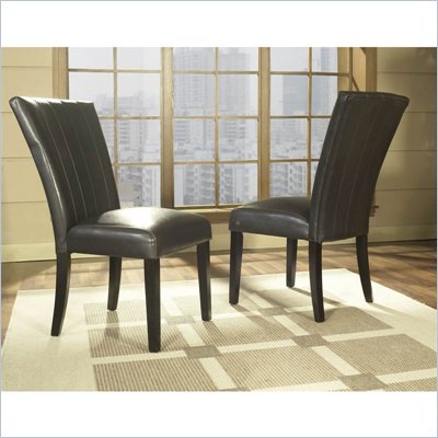 Somerton Brown Bicast Leather Wide Back Side Chair