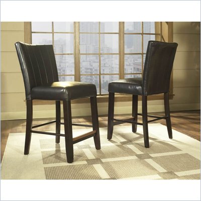 Somerton Brown Bicast Leather Wide Back Bar Stool
