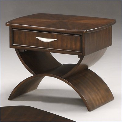 Somerton Cirque End Table in Merlot