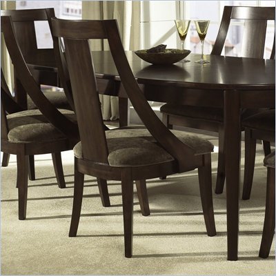 Somerton Cirque Fabric Dining Side Chair in Merlot Finish