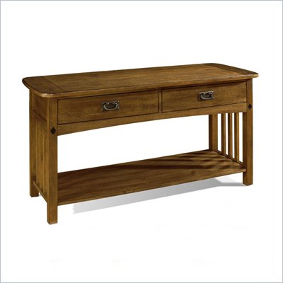 Somerton Craftsman Mission Sofa Table in Brown Finish