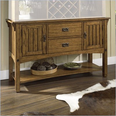 Somerton Craftsman Mission Side Server Buffet in Brown Finish