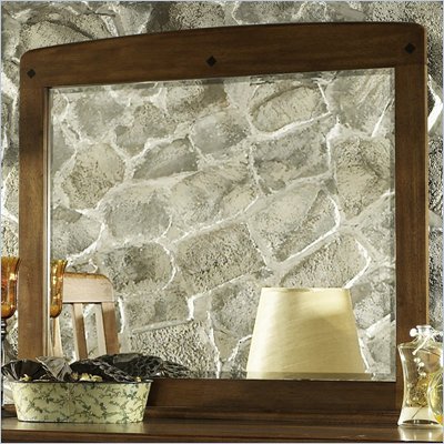 Somerton Craftsman Mirror in Warm Brown 