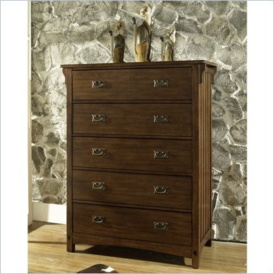 Somerton Craftsman 5 Drawer Chest in Warm Blonde Finish