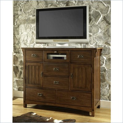 Somerton Craftsman 6 Drawer Mule Chest in Warm Brown Finish
