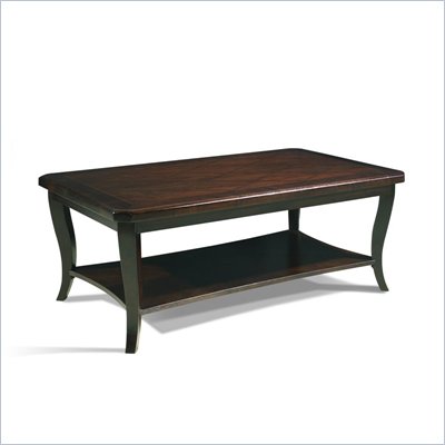 Somerton Crossroads Rectangular Wood Cocktail Table in Deep Burnished Brown
