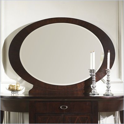 Somerton Crossroads Oval Mirror in Deep Burnished Brown