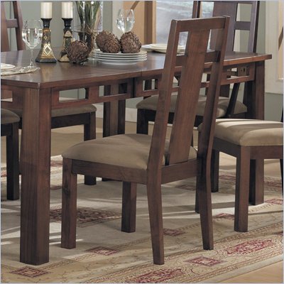Somerton Enchantment Fabric Dining Side Chair in Rich Cappuccino Finish