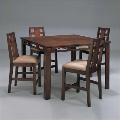 Somerton Enchantment 5 Piece Gathering Table Set in Rich Cappuccino