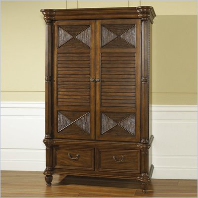 Somerton Excursions Costal TV Armoire in Honey Brown