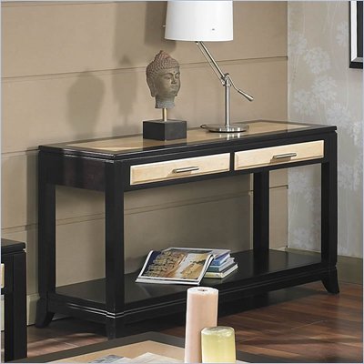 Somerton Insignia Sofa Table in Maple and Merlot Finish