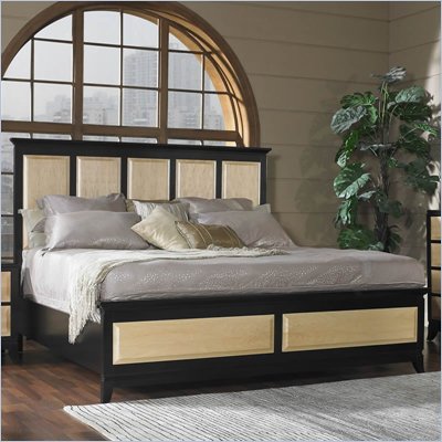 Somerton Insignia Panel Bed in Maple and Merlot Finish