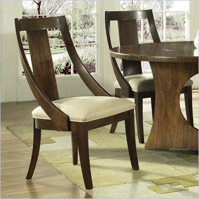 Somerton Manhattan Slipper Side Chair in Brown Walnut