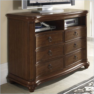 Somerton Melbourne Traditional Entertainment Chest in Warm Brown