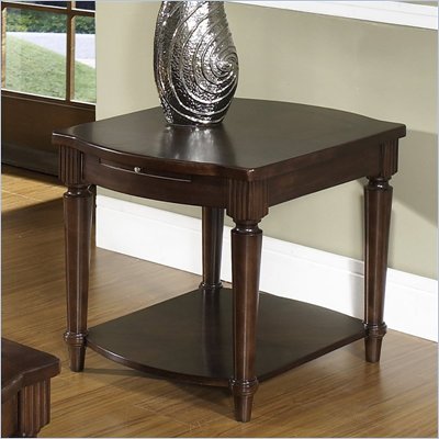 Somerton Morgan Rectangular End Table in Deep Brown