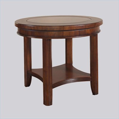 Somerton Round Rhythm End Table in Burnished Rum