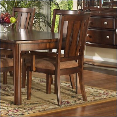 Somerton Rhythm Fabric Dining Arm Chair in Burnished Rum Finish