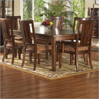 Somerton Rhythm Rectangular Casual Dining Table in Burnished Rum Finish