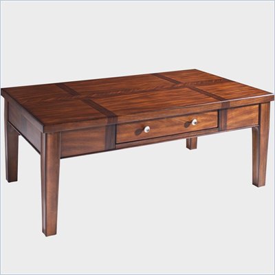 Somerton Runway Contemporary Cocktail Table in Warm Brown