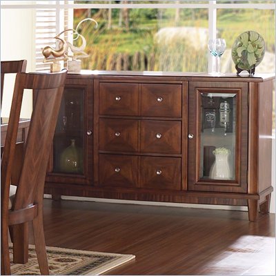 Somerton Runway Contemporary Side Server Buffet in Warm Brown