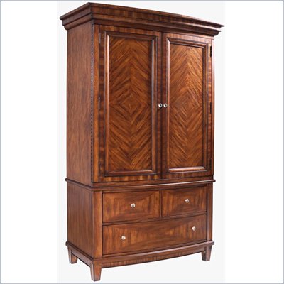 Somerton Runway Contemporary TV Armoire in Warm Brown