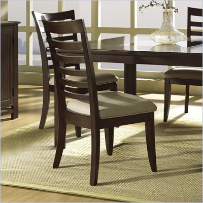 Somerton Serenity Contemporary Fabric Dining Side Chair in Burgundy