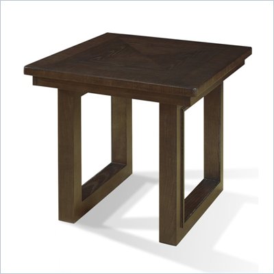 Somerton Shadow Ridge Modern End Table in Chocolate