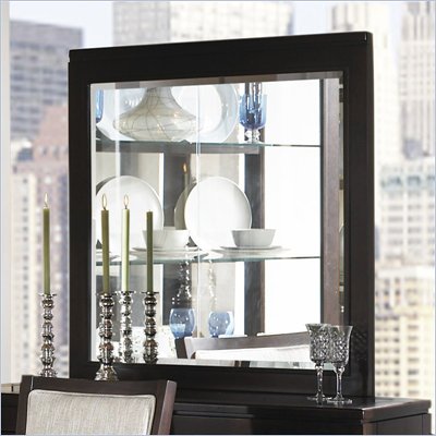 Somerton Shadow Ridge Modern Beveled Mirror in Chocolate