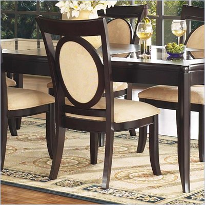 Somerton Signature Upholstered Dining Side Chair in Mocha Finish