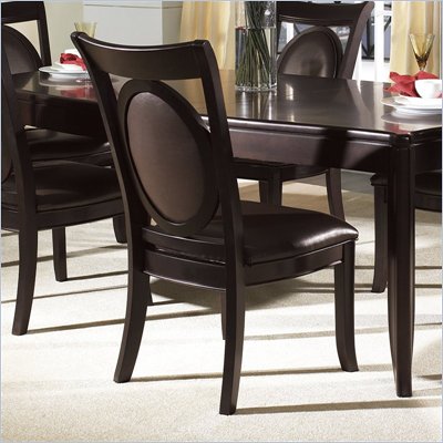 Somerton Signature Bicast Leather Side Chair in Mocha Finish