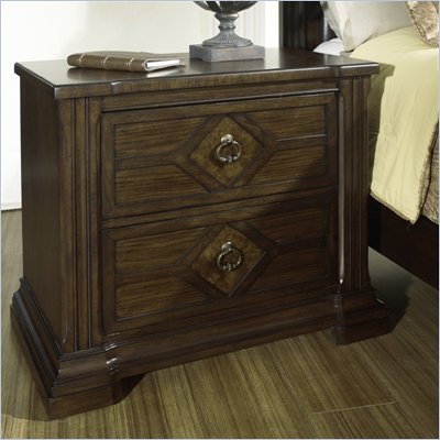 Somerton Villa Madrid 2 Drawer Night Stand in Dusk Brown Finish