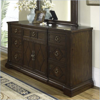 Somerton Villa Madrid 7 Drawer Triple Dresser in Dusk Brown