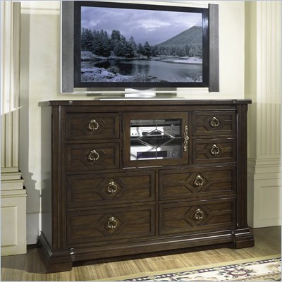 Somerton Villa Madrid 7 Drawer Media Chest in Dusk Brown Finish
