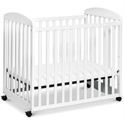 DaVinci Alpha Mini Rocking Baby Crib in White