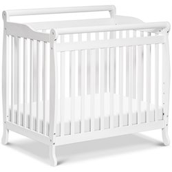 DaVinci Emily Mini 2-in-1 Convertible Wood Baby Crib in White