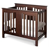 DaVinci Annabelle Mini 2-in-1 Convertible Wood Baby Crib in Espresso