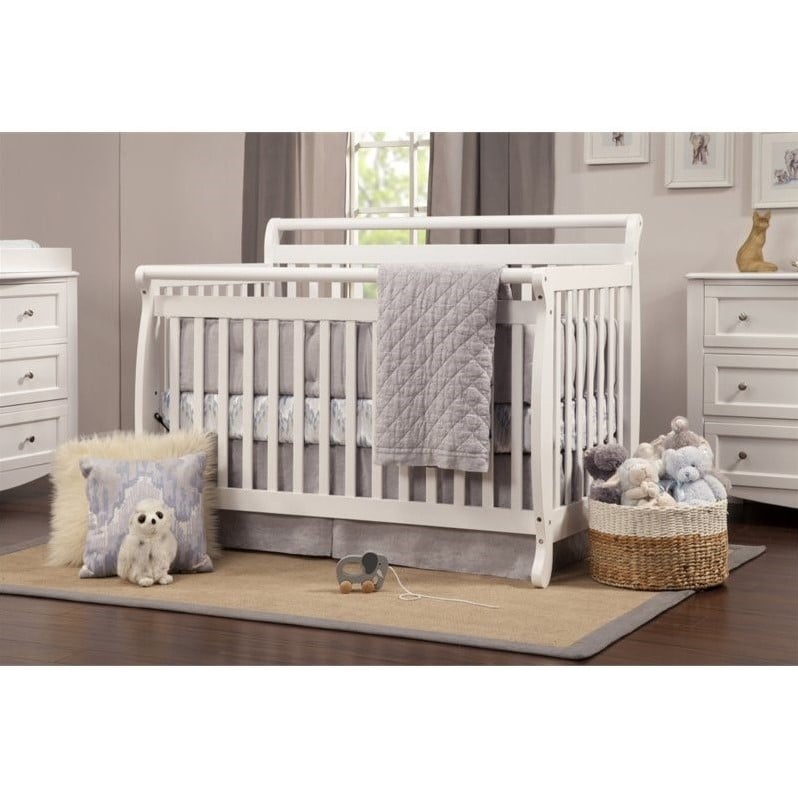 DaVinci Emily 4-in-1 Convertible Wood Baby Crib w/ Toddler Rail in ...